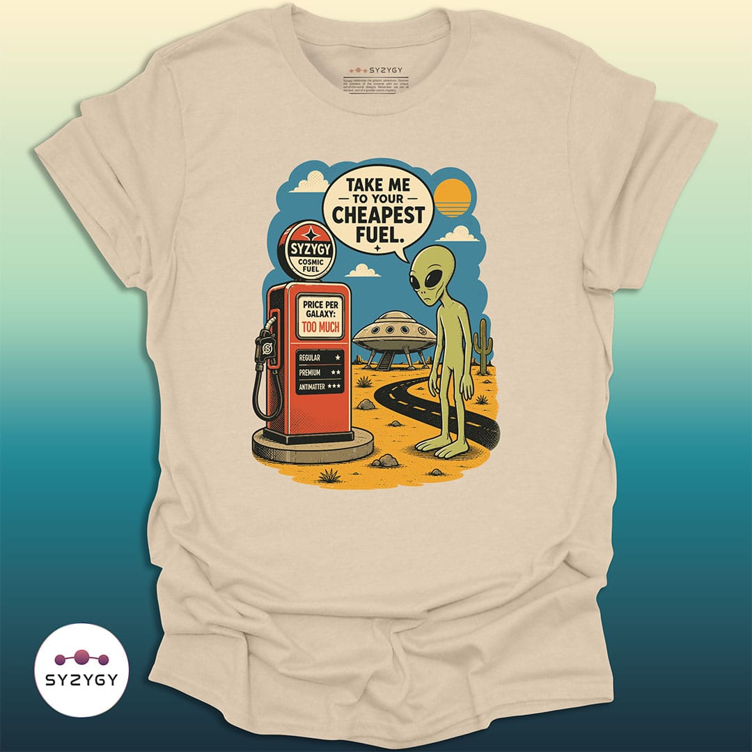 Syzygy Supply T-Shirt Sand / S Price Per Galaxy T-shirt Space Aliens UFO Apparel