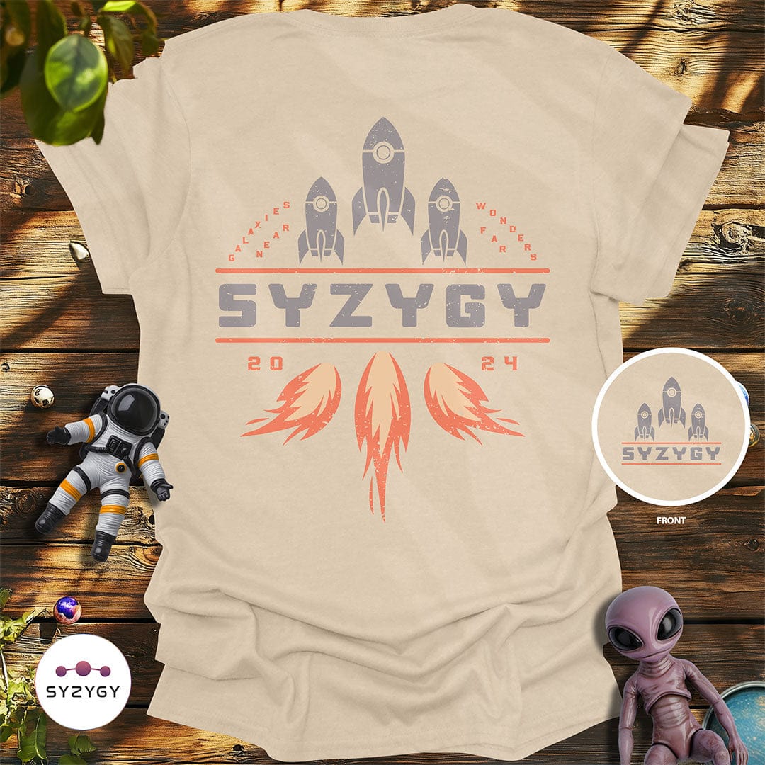 Syzygy Supply T-Shirt Sand / S Triple Burn T-shirt Space Aliens UFO Apparel