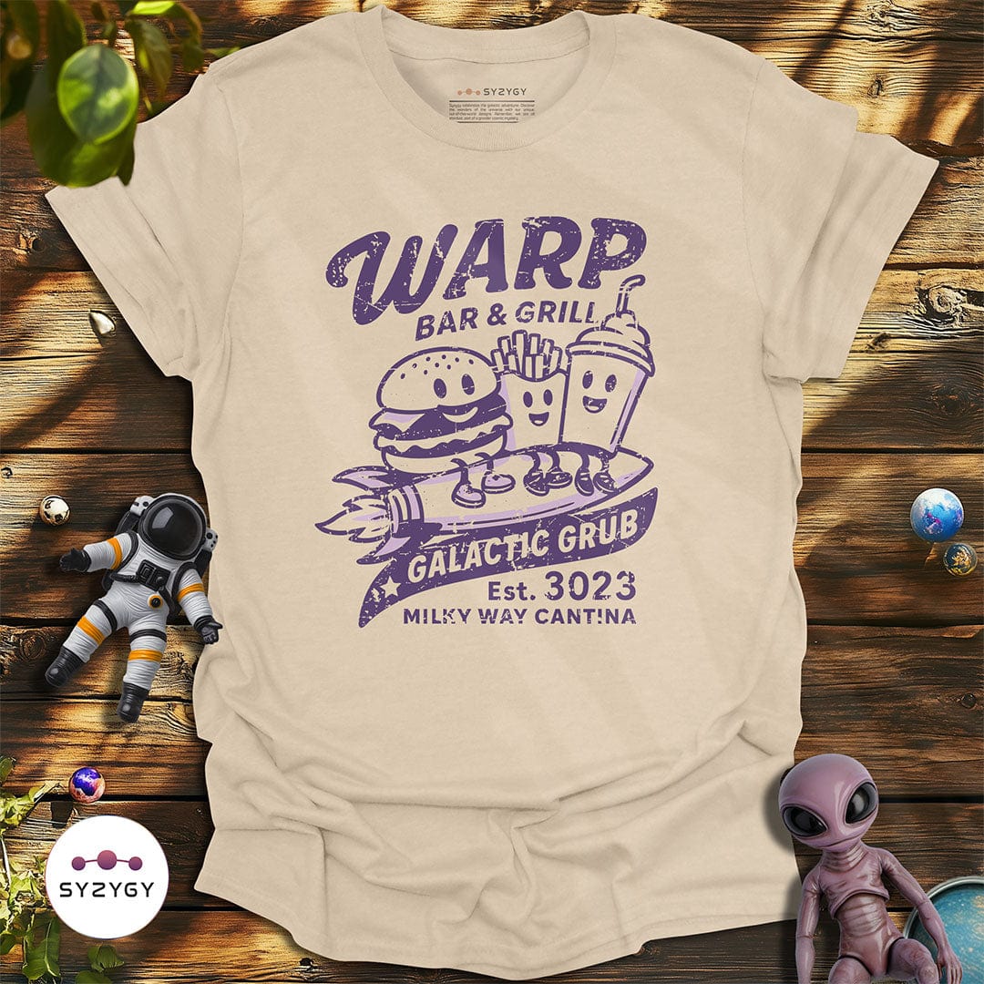 Syzygy Supply T-Shirt Sand / S Warp Bar & Grill T-shirt Space Aliens UFO Apparel