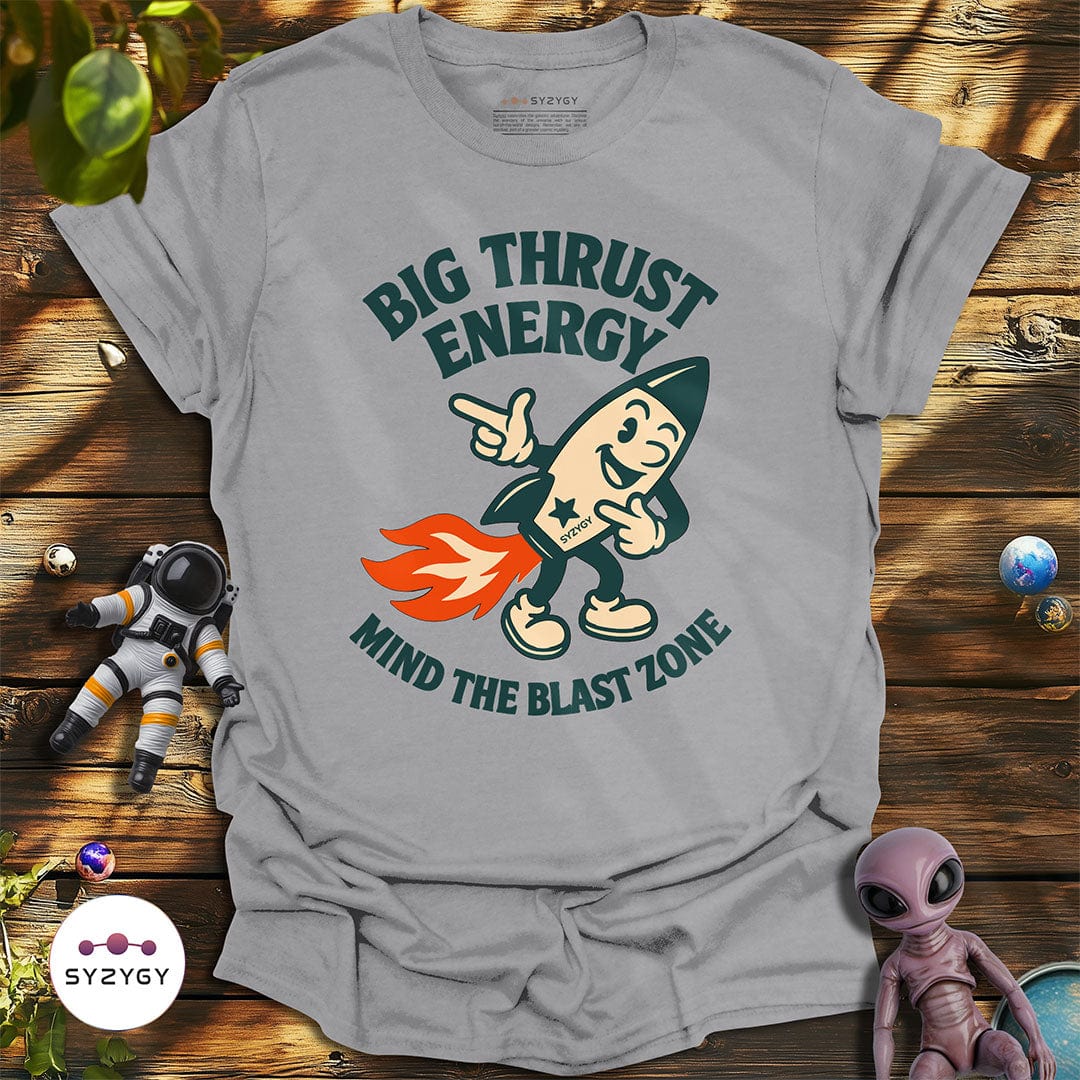 Syzygy Supply T-Shirt Sport Grey / S Big Thrust Energy T-shirt Space Aliens UFO Apparel