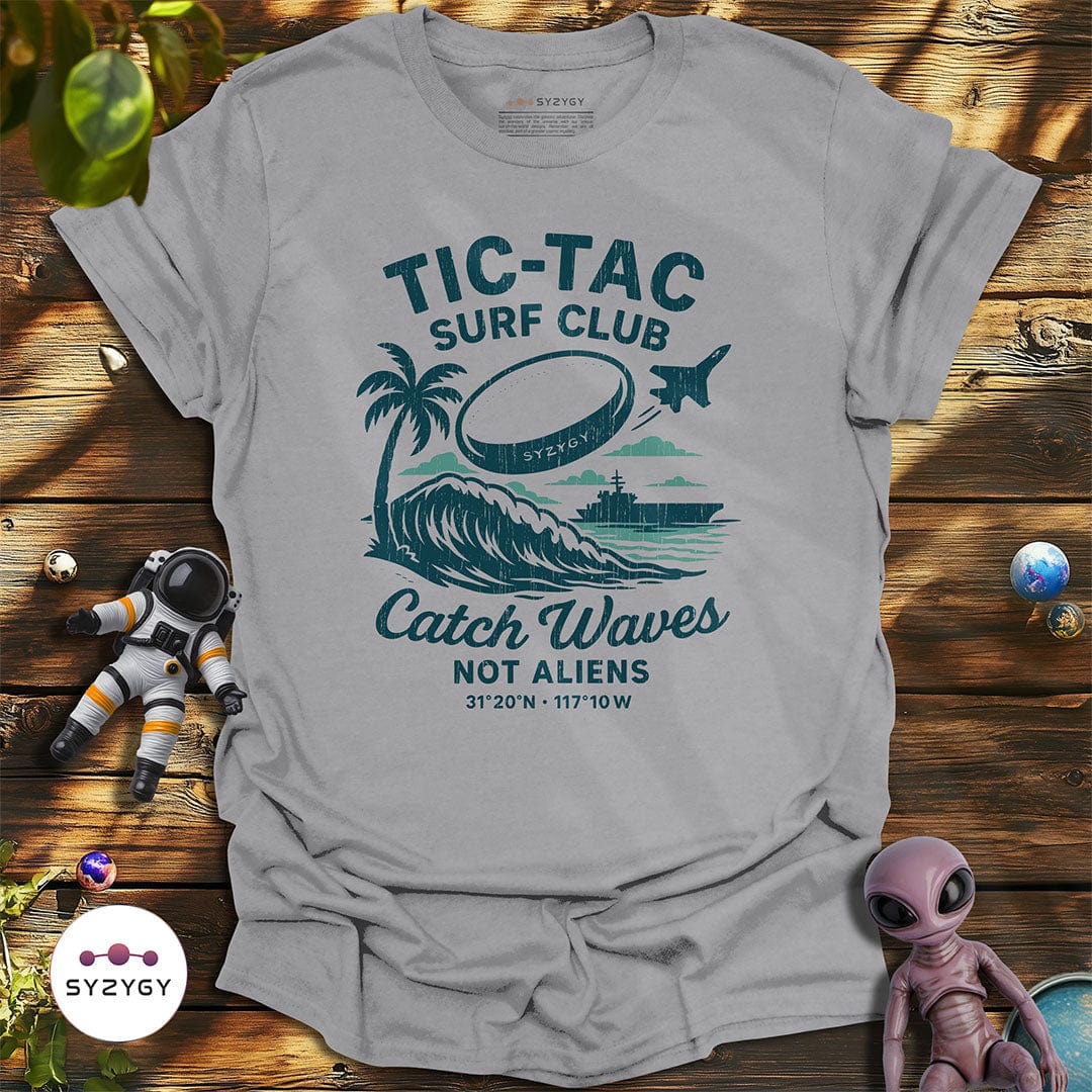 Syzygy Supply T-Shirt Sport Grey / S Tic-Tac Surf Club T-shirt Space Aliens UFO Apparel