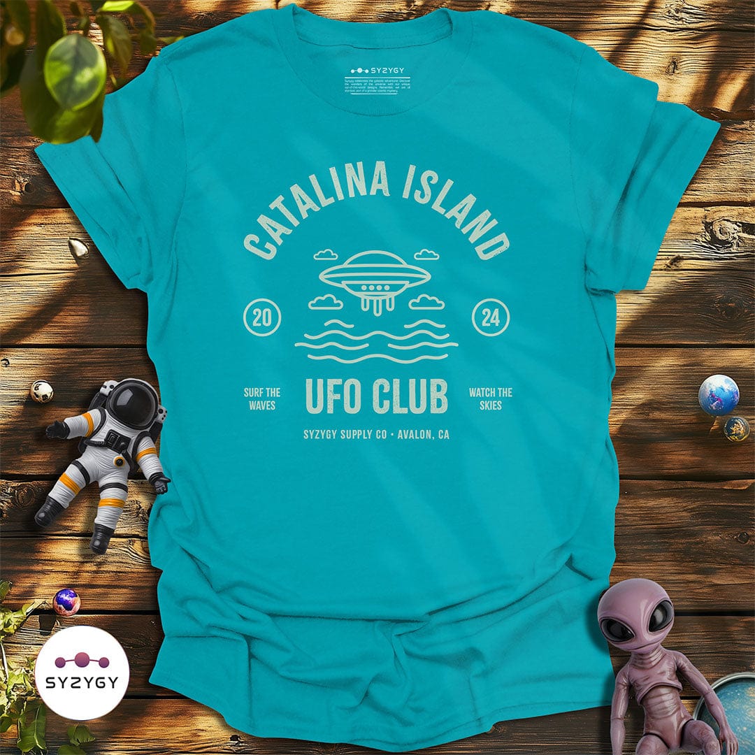 Syzygy Supply T-Shirt Tropical Blue / S Catalina Island UFO Club T-shirt Space Aliens UFO Apparel