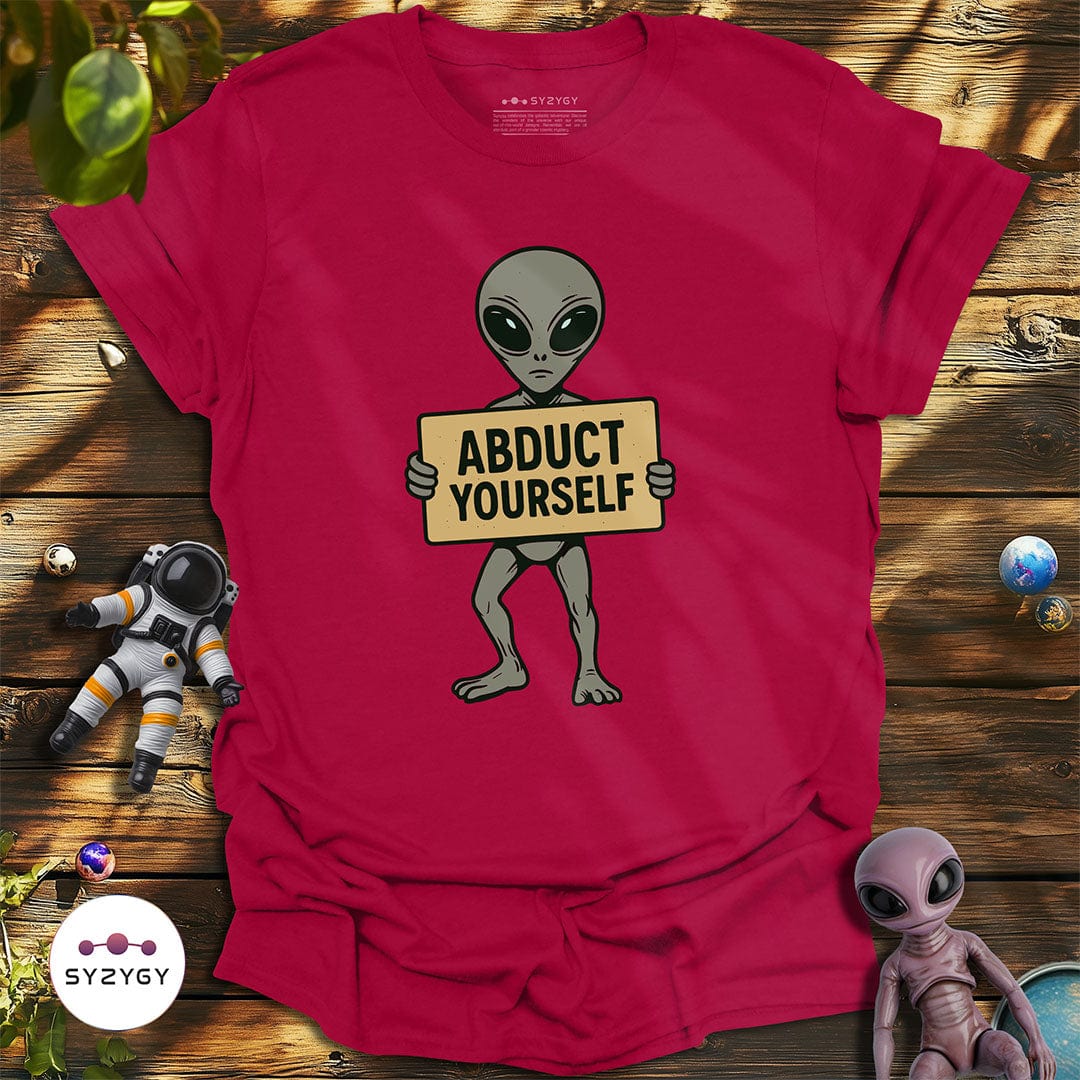 Syzygy Supply T-Shirt Antique Cherry Red / S Abduct Yourself T-shirt Space Aliens UFO Apparel