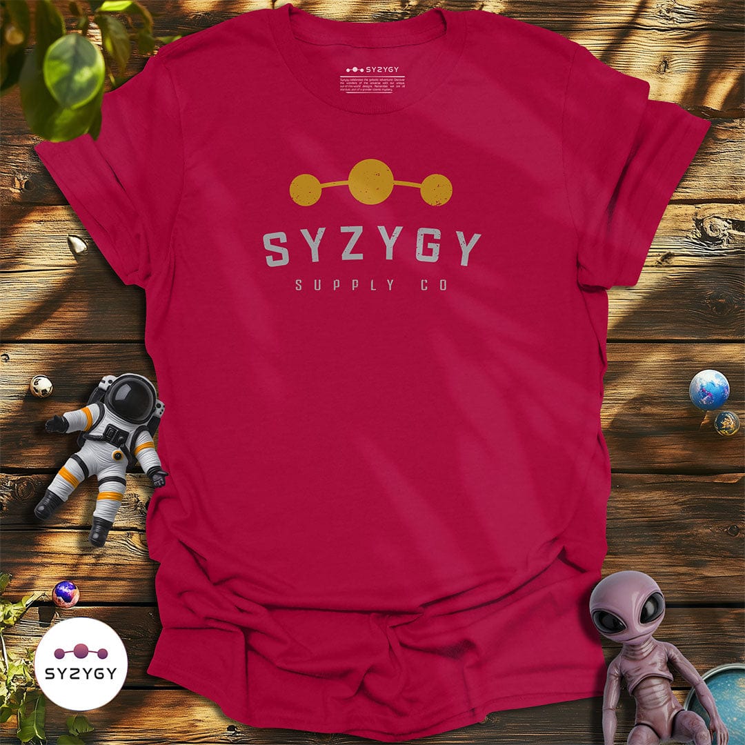 Syzygy Supply T-Shirt Antique Cherry Red / S Syzygy Logo T-shirt Space Aliens UFO Apparel