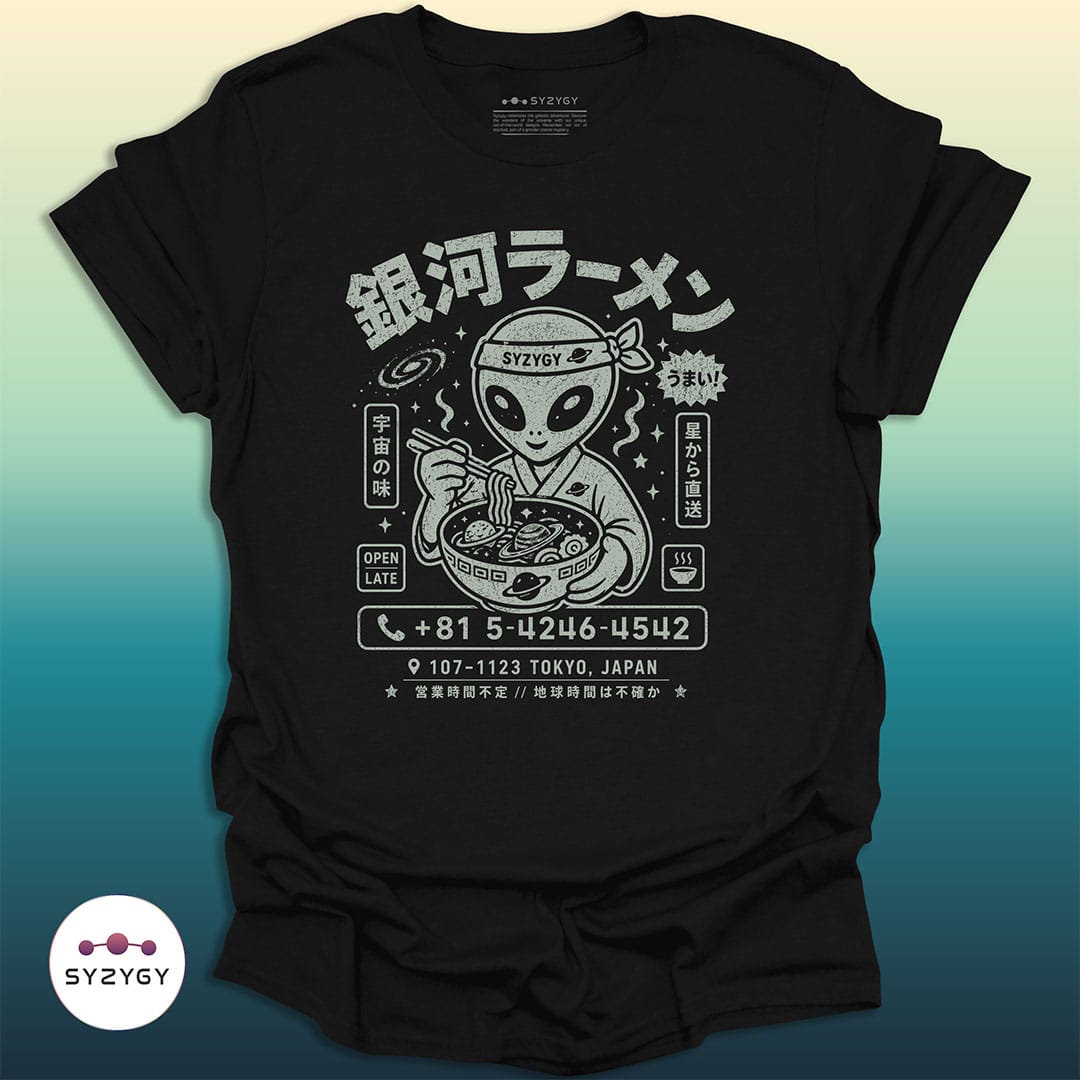 Syzygy Supply T-Shirt Black / S Galactic Ramen T-shirt Space Aliens UFO Apparel