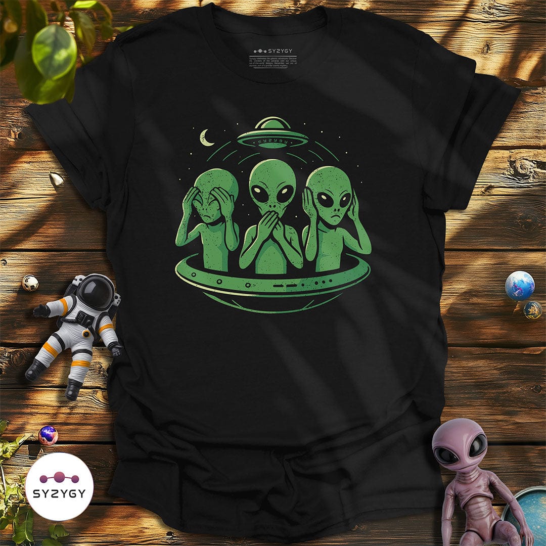 Syzygy Supply T-Shirt Black / S Observe, Don't Disturb T-shirt Space Aliens UFO Apparel