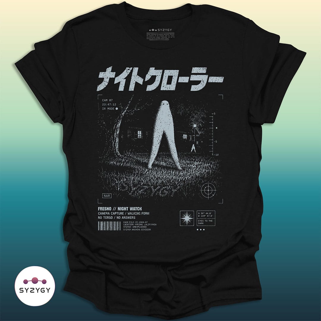 Syzygy Supply T-Shirt Black / S The Nightcrawler File T-shirt Space Aliens UFO Apparel