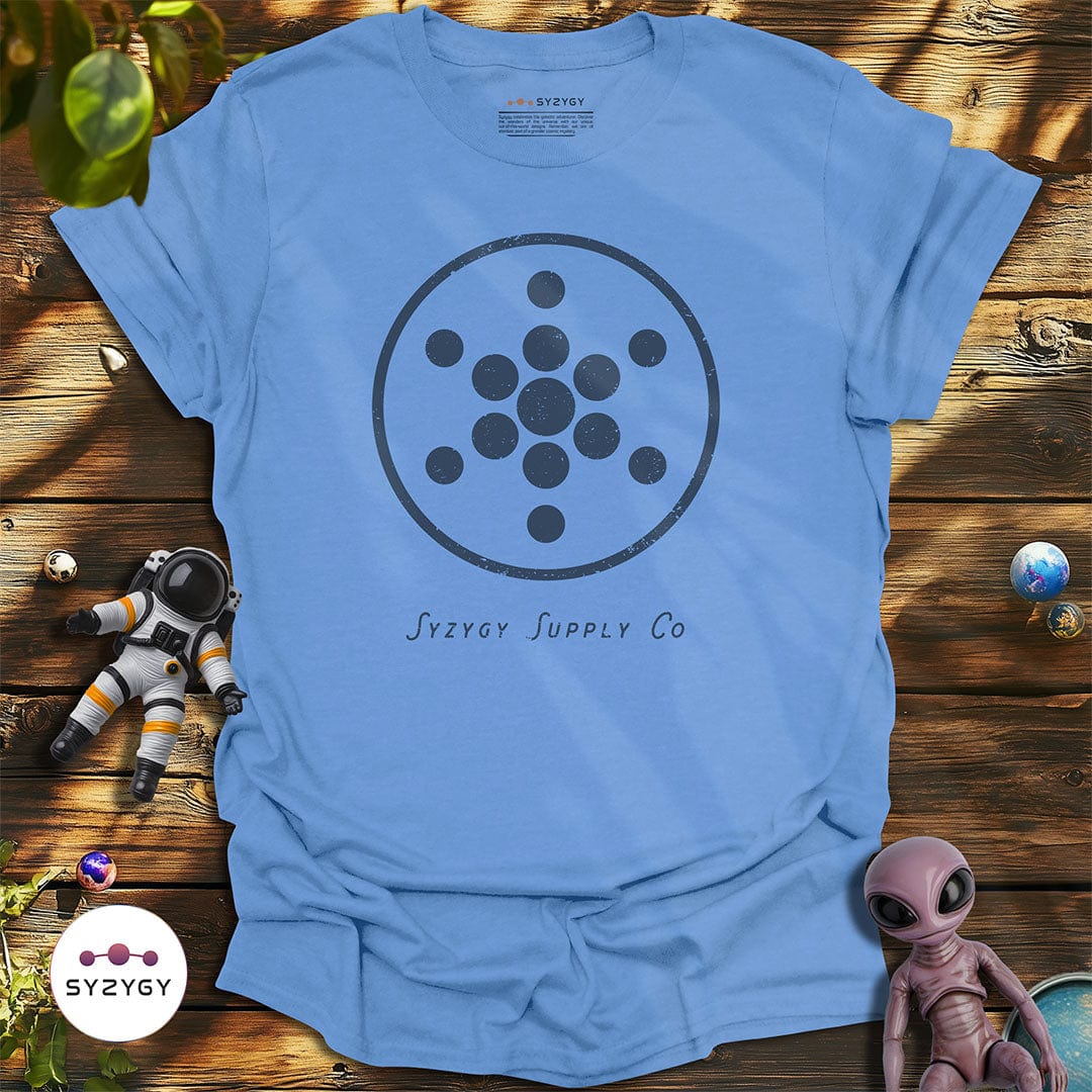 Syzygy Supply T-Shirt Carolina Blue / S Geometric Whisper T-shirt Space Aliens UFO Apparel