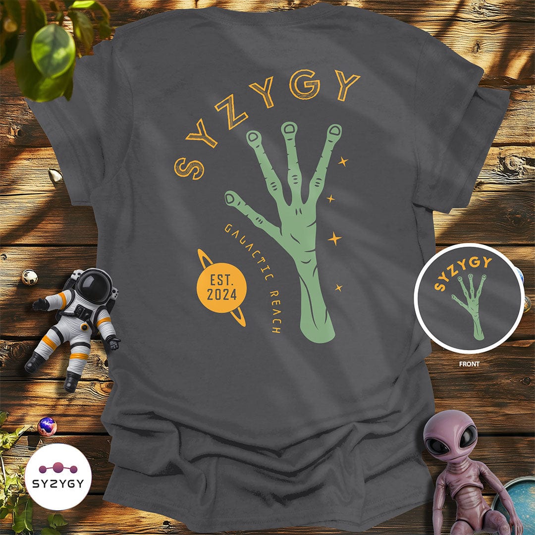 Syzygy Supply T-Shirt Charcoal / S Galactic Reach T-shirt Space Aliens UFO Apparel