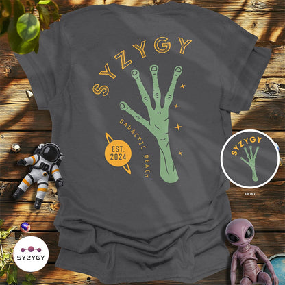 Syzygy Supply T-Shirt Charcoal / S Galactic Reach T-shirt Space Aliens UFO Apparel