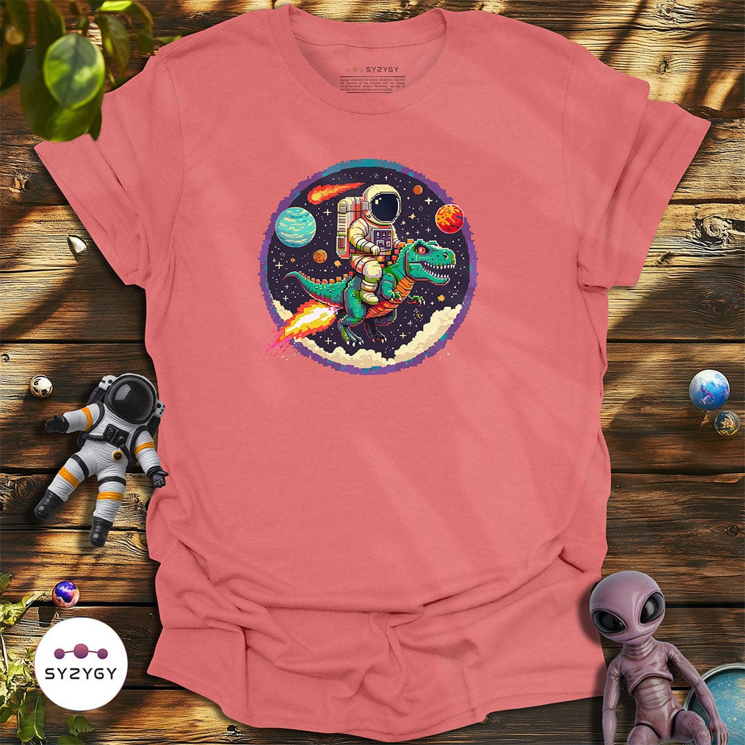 Syzygy Supply T-Shirt Coral Silk / S Cosmic T-Rexpedition T-shirt Space Aliens UFO Apparel