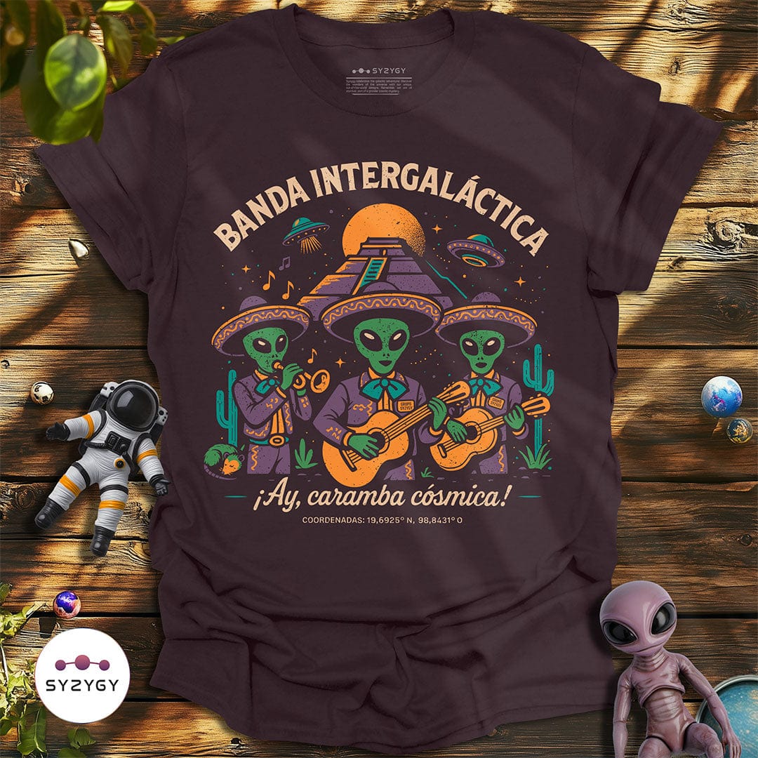 Syzygy Supply T-Shirt Dark Chocolate / S Banda Intergaláctica T-shirt Space Aliens UFO Apparel