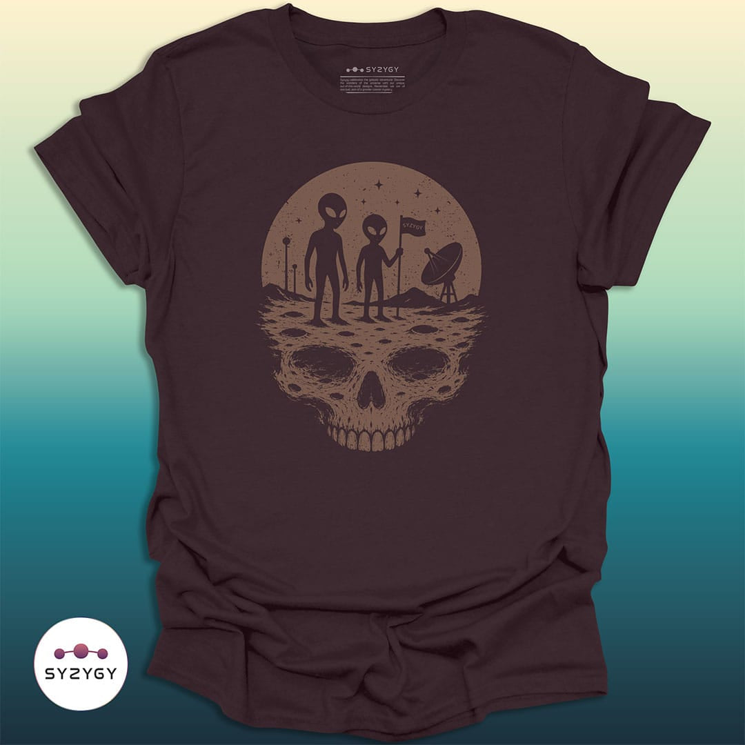 Syzygy Supply T-Shirt Dark Chocolate / S Lunar Remains T-shirt Space Aliens UFO Apparel