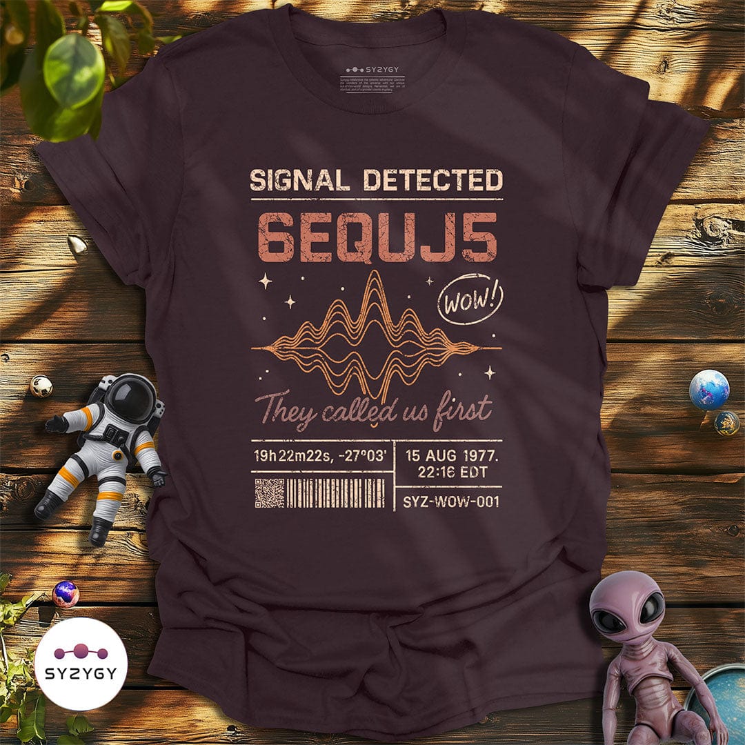 Syzygy Supply T-Shirt Dark Chocolate / S Signal Detected T-shirt Space Aliens UFO Apparel