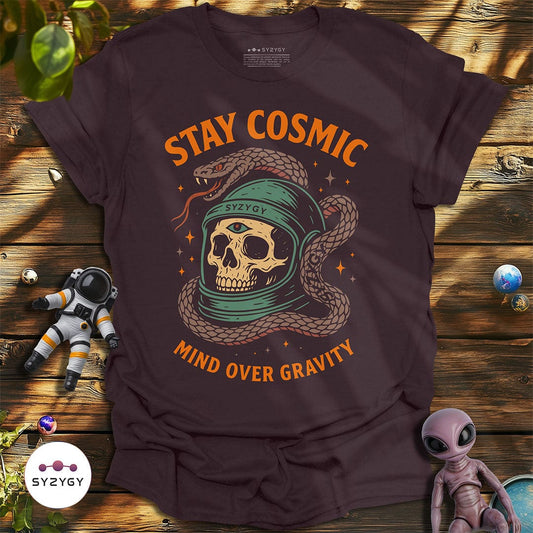 Syzygy Supply T-Shirt Dark Chocolate / S Stay Cosmic T-shirt Space Aliens UFO Apparel