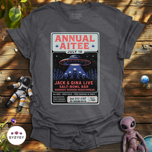 Syzygy Supply T-Shirt Dark Heather Grey / S Annual Aitee T-shirt Space Aliens UFO Apparel