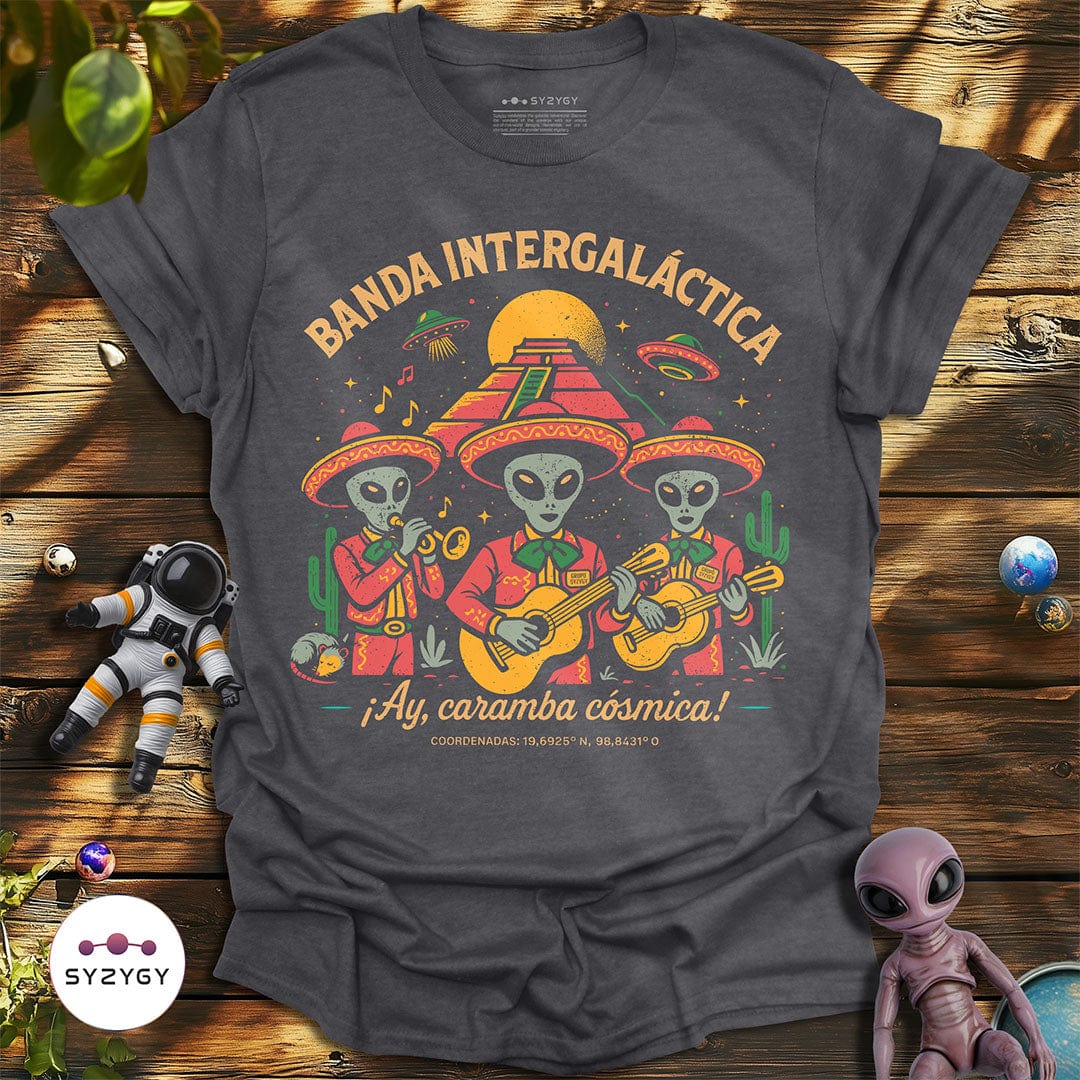 Syzygy Supply T-Shirt Dark Heather Grey / S Banda Intergaláctica T-shirt Space Aliens UFO Apparel
