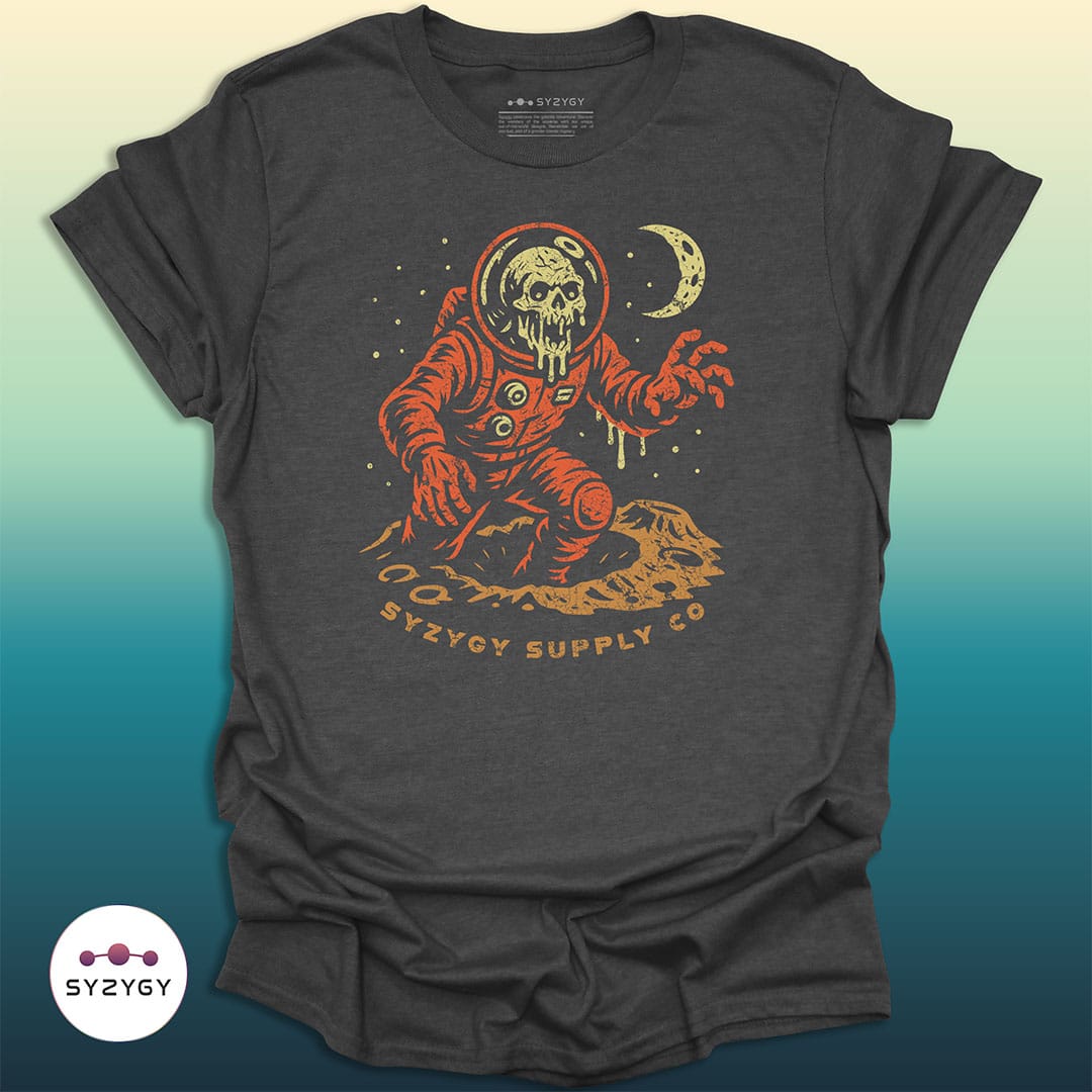 Syzygy Supply T-Shirt Dark Heather Grey / S Crater Crawler T-shirt Space Aliens UFO Apparel