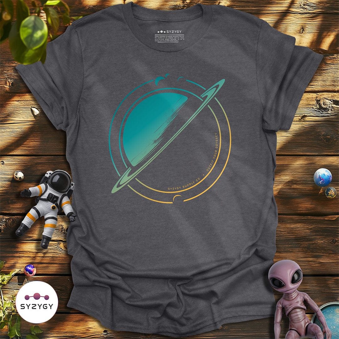 Syzygy Supply T-Shirt Dark Heather Grey / S Orbital Lines T-shirt Space Aliens UFO Apparel