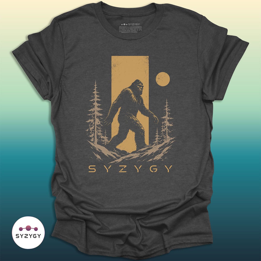 Syzygy Supply T-Shirt Dark Heather Grey / S Shadow of the Pines T-shirt Space Aliens UFO Apparel
