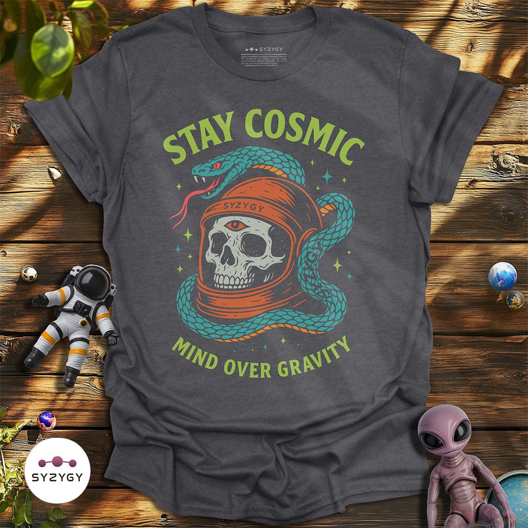 Syzygy Supply T-Shirt Dark Heather Grey / S Stay Cosmic T-shirt Space Aliens UFO Apparel