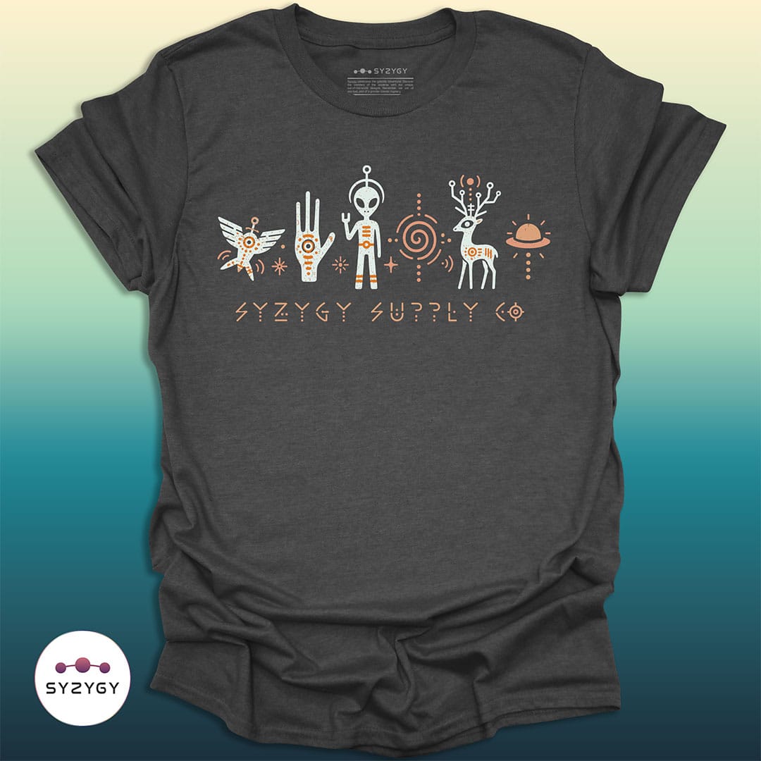 Syzygy Supply T-Shirt Dark Heather Grey / S The First Sequence T-shirt Space Aliens UFO Apparel