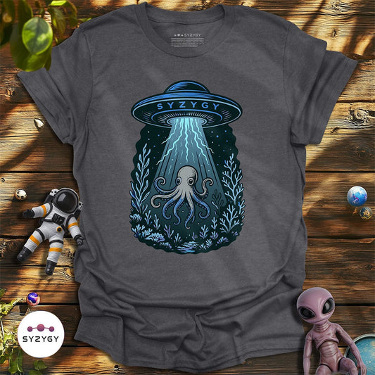 Syzygy Supply T-Shirt Dark Heather Grey / S Undersea Encounter T-shirt Space Aliens UFO Apparel