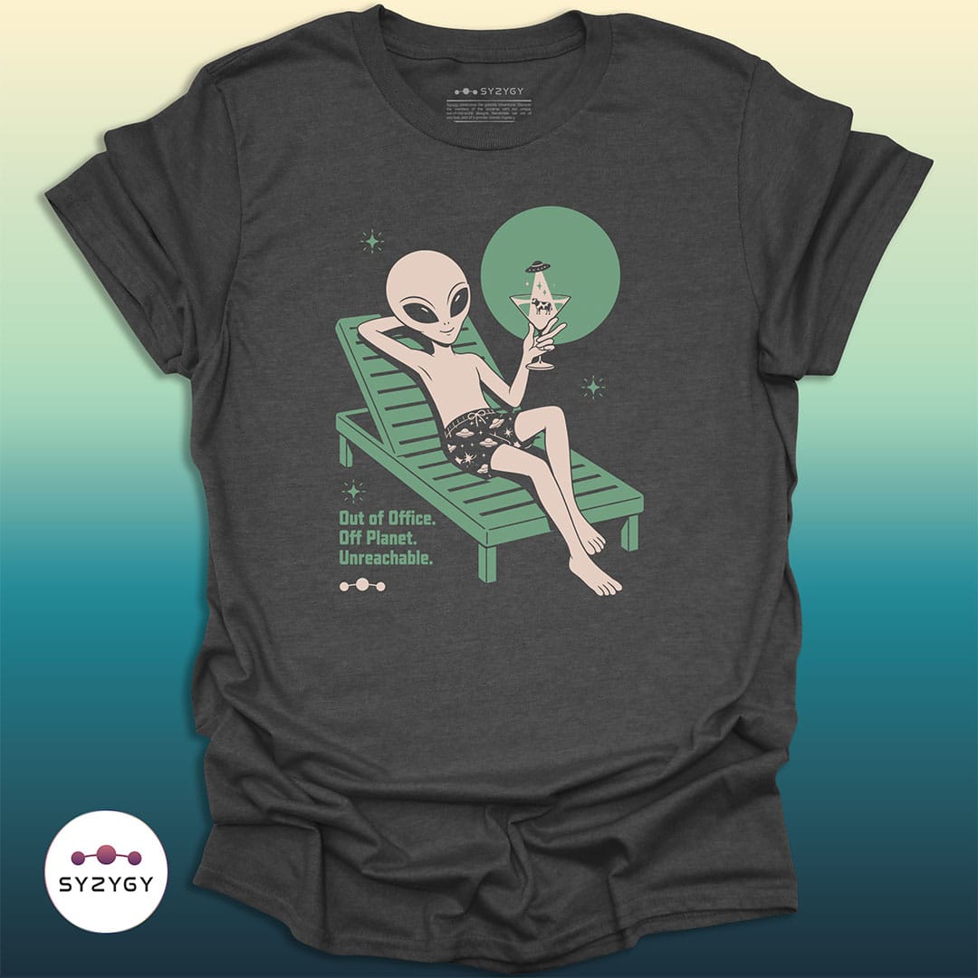 Syzygy Supply T-Shirt Dark Heather Grey / S Unreachable T-shirt Space Aliens UFO Apparel