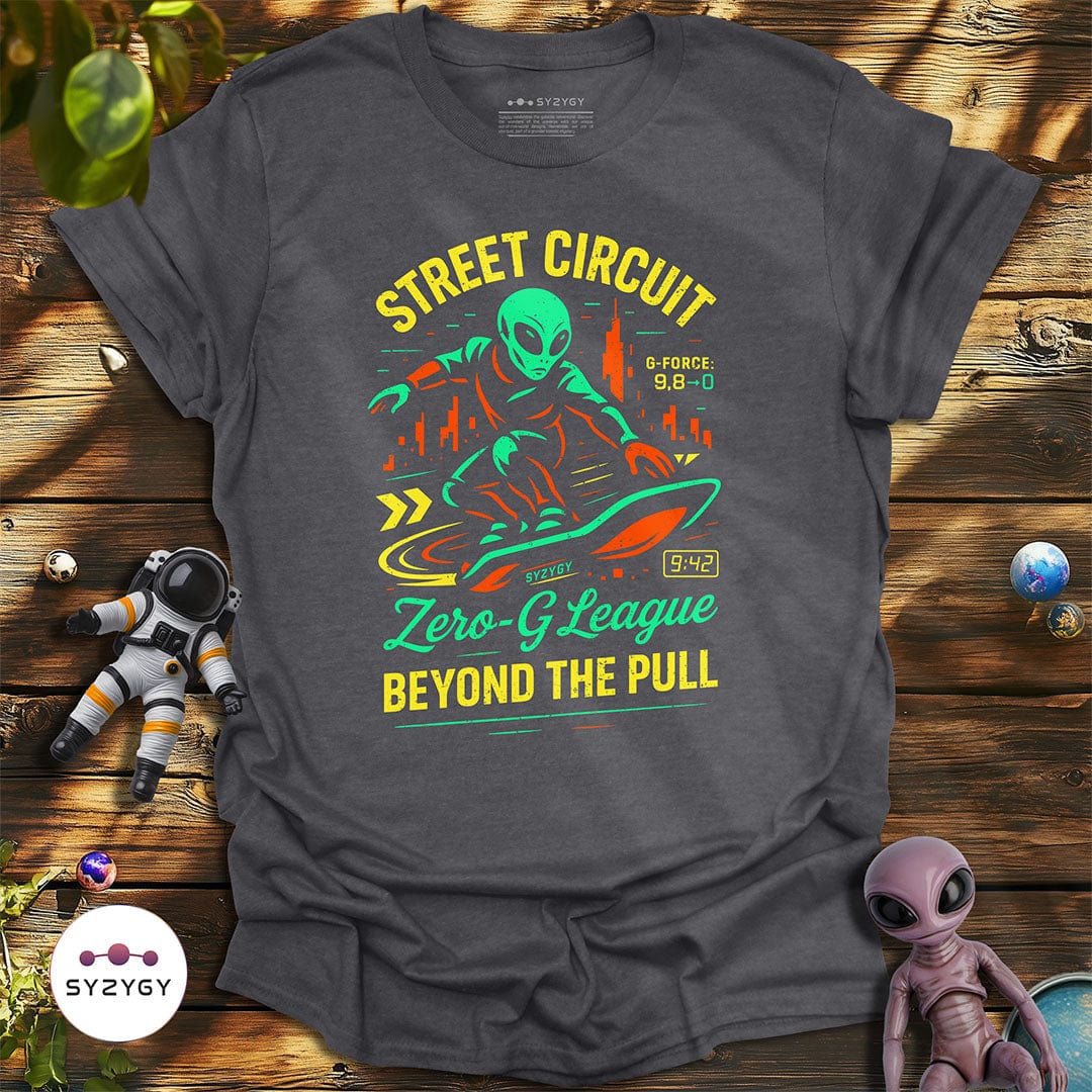 Syzygy Supply T-Shirt Dark Heather Grey / S Zero-G League T-shirt Space Aliens UFO Apparel