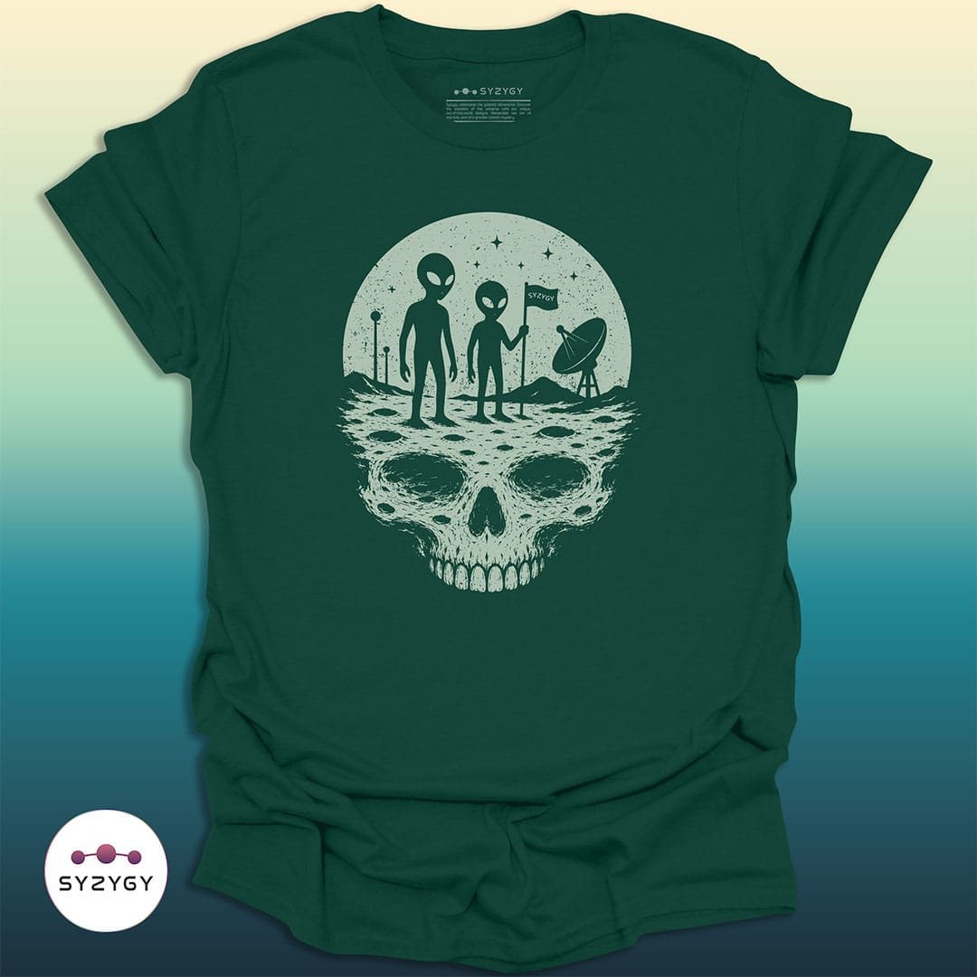 Syzygy Supply T-Shirt Forest Green / S Lunar Remains T-shirt Space Aliens UFO Apparel
