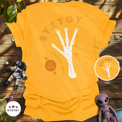 Syzygy Supply T-Shirt Gold / S Galactic Reach T-shirt Space Aliens UFO Apparel