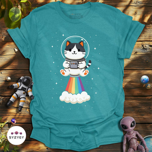 Syzygy Supply T-Shirt Heather Galapagos Blue / S Nebula Nyan T-shirt Space Aliens UFO Apparel