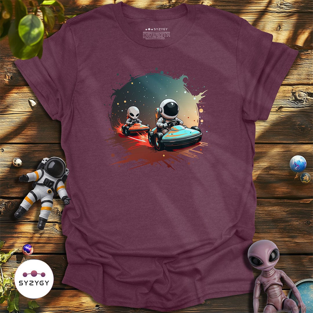 Syzygy Supply T-Shirt Heather Maroon / S Galactic Race T-shirt Space Aliens UFO Apparel