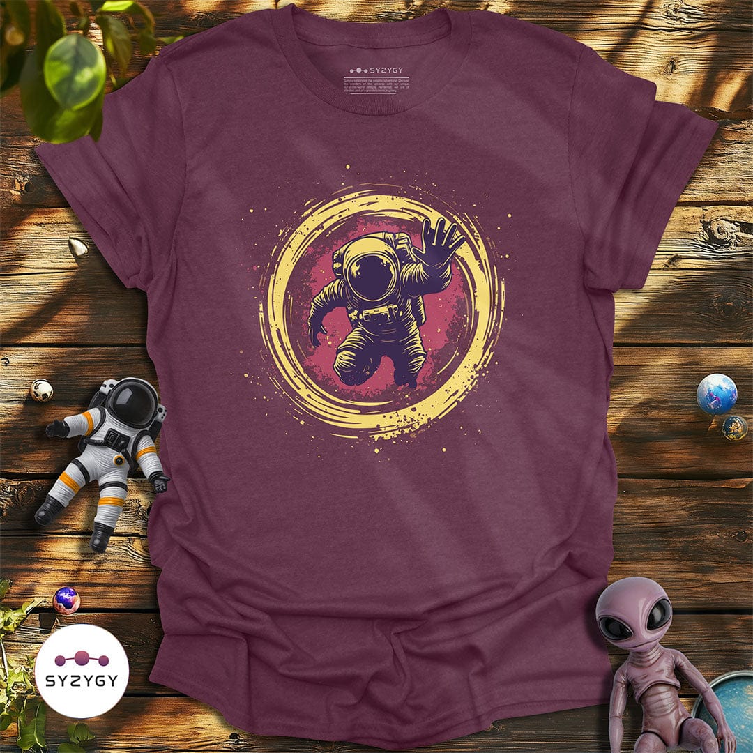 Syzygy Supply T-Shirt Heather Maroon / S Gravity Grip T-shirt Space Aliens UFO Apparel