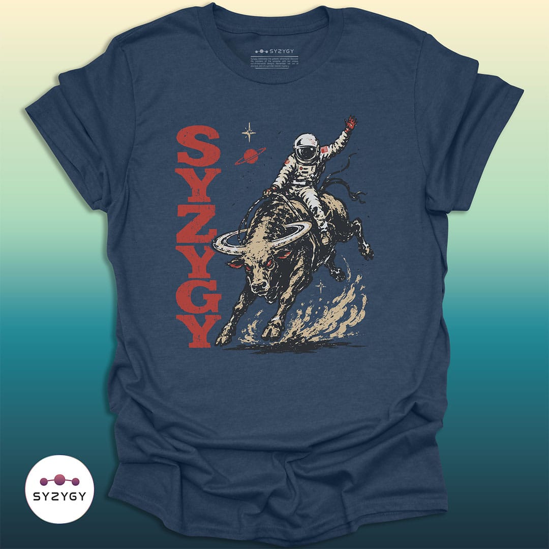 Syzygy Supply T-Shirt Heather Navy / S Gravity Wrangler T-shirt Space Aliens UFO Apparel