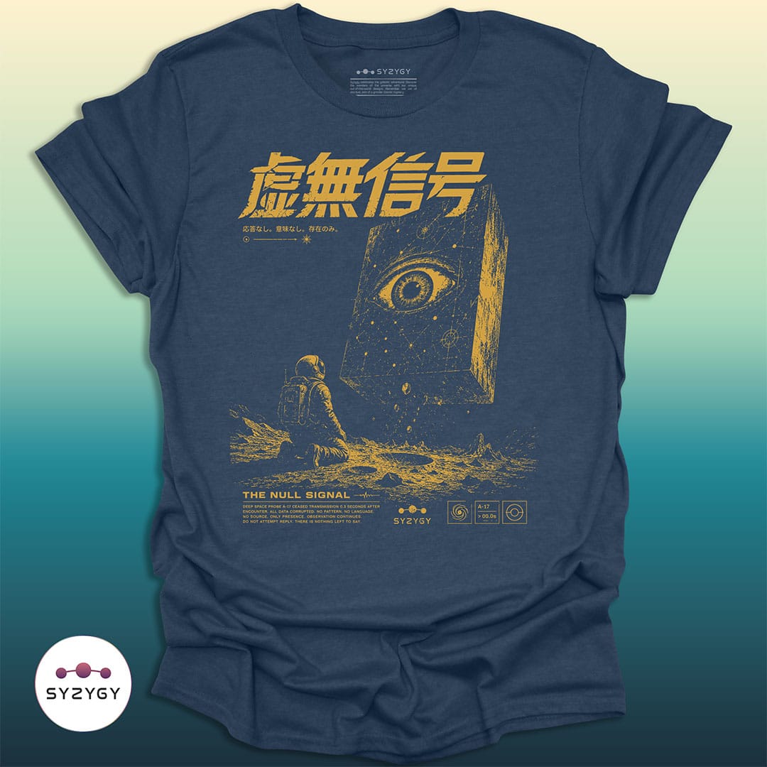 Syzygy Supply T-Shirt Heather Navy / S Null Signal T-shirt Space Aliens UFO Apparel