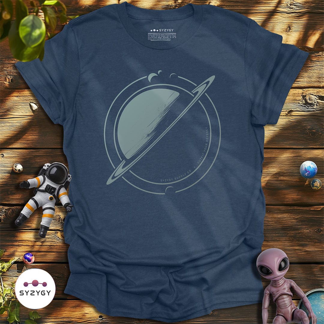 Syzygy Supply T-Shirt Heather Navy / S Orbital Lines T-shirt Space Aliens UFO Apparel