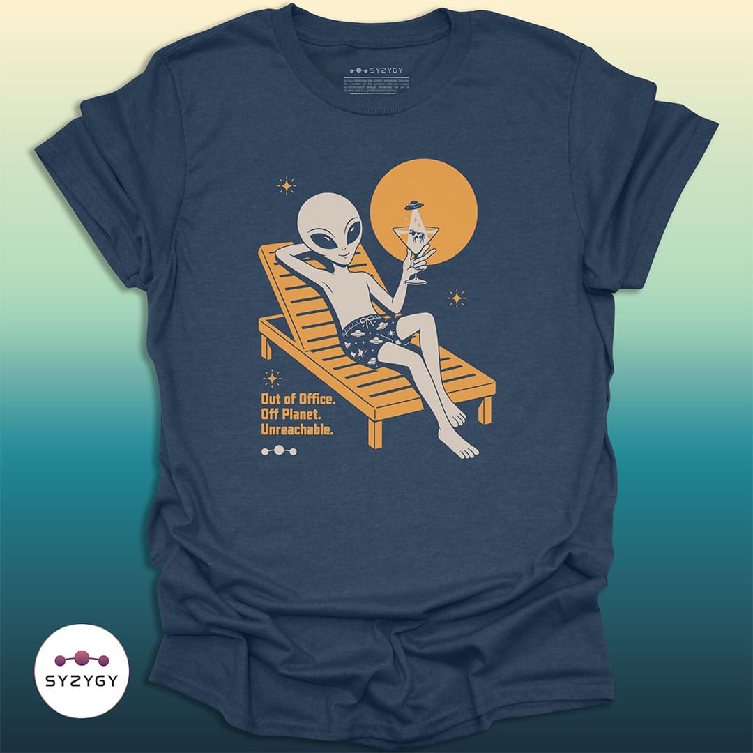 Syzygy Supply T-Shirt Heather Navy / S Unreachable T-shirt Space Aliens UFO Apparel