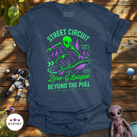 Syzygy Supply T-Shirt Heather Navy / S Zero-G League T-shirt Space Aliens UFO Apparel