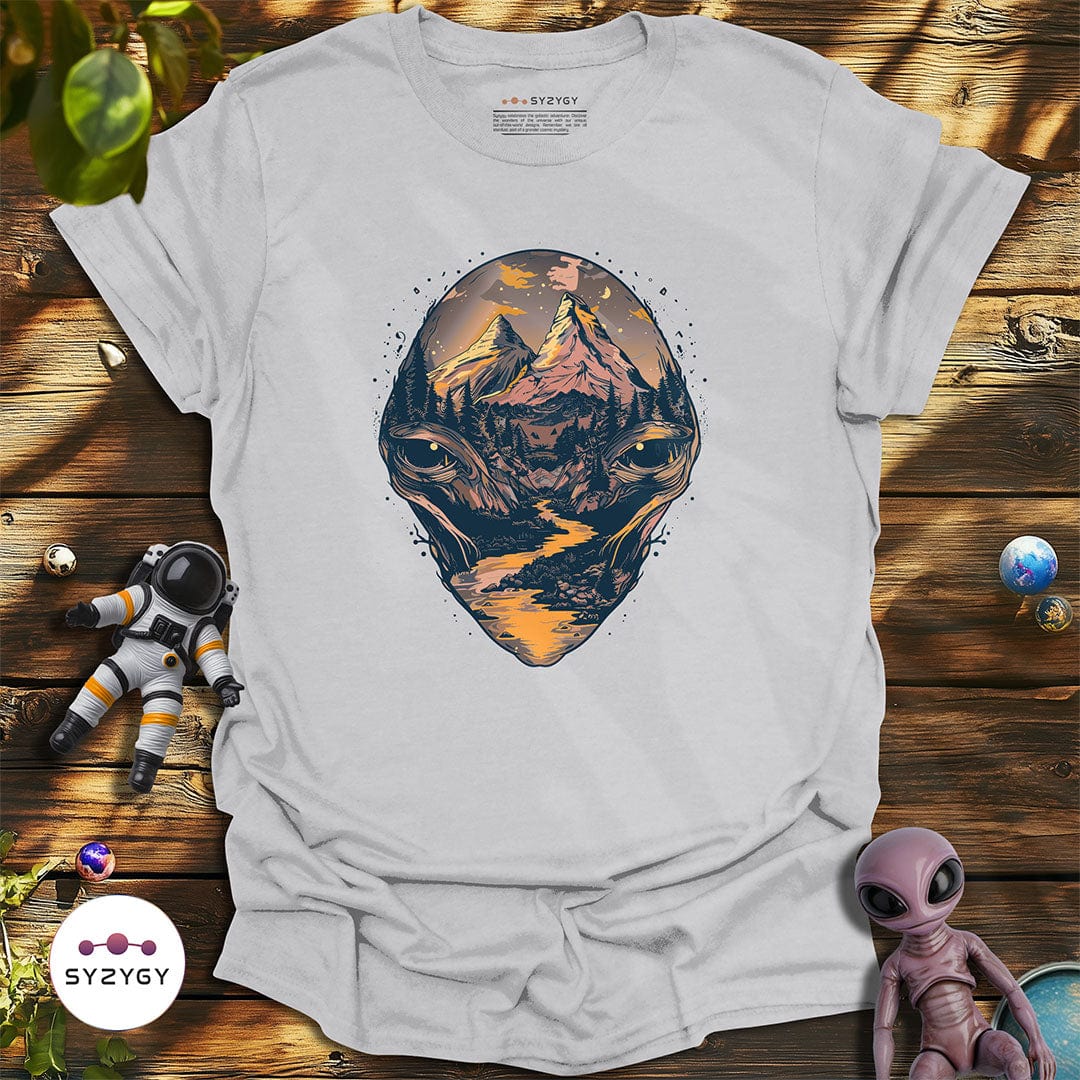 Syzygy Supply T-Shirt Ice Grey / S Mountain Mirage T-shirt Space Aliens UFO Apparel