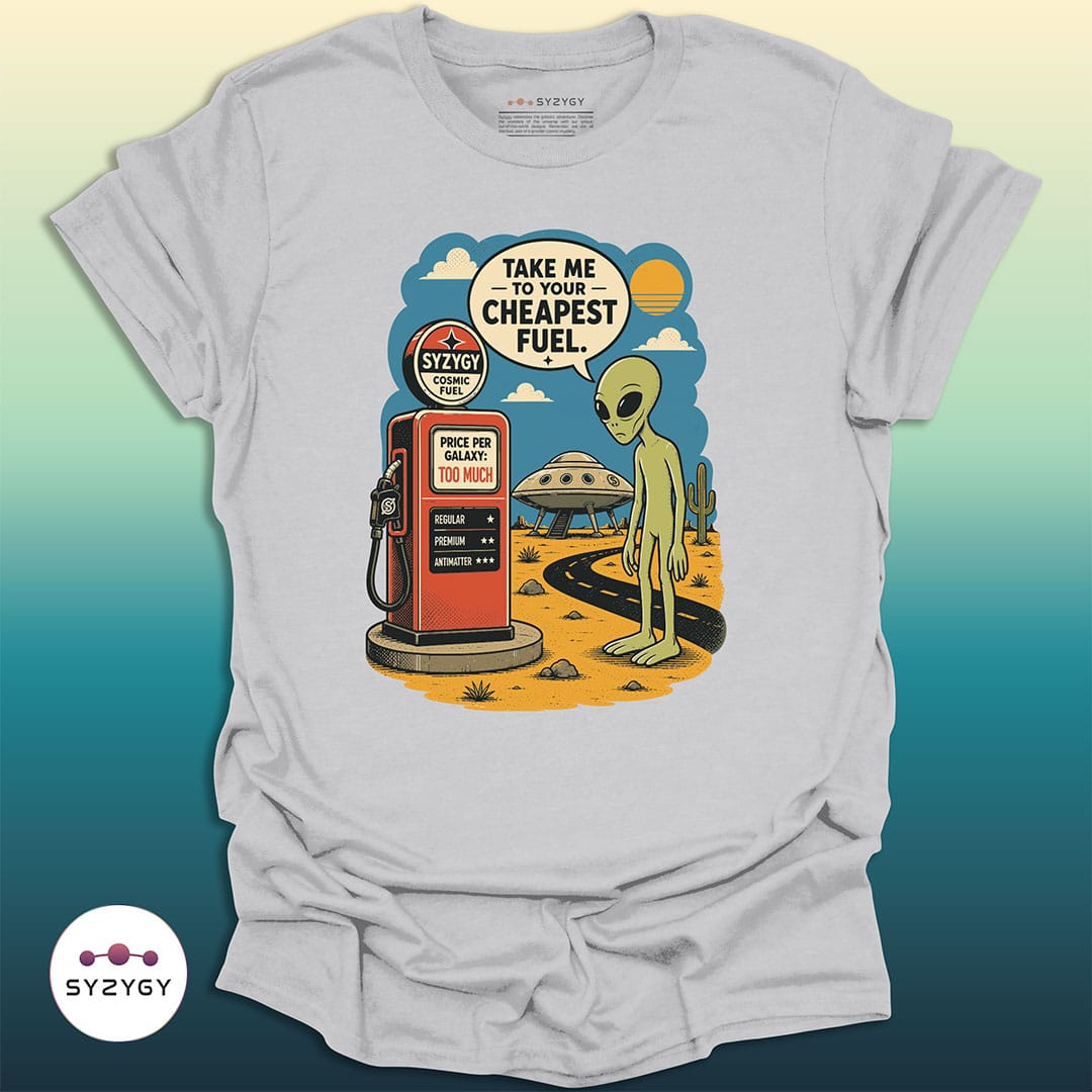 Syzygy Supply T-Shirt Ice Grey / S Price Per Galaxy T-shirt Space Aliens UFO Apparel