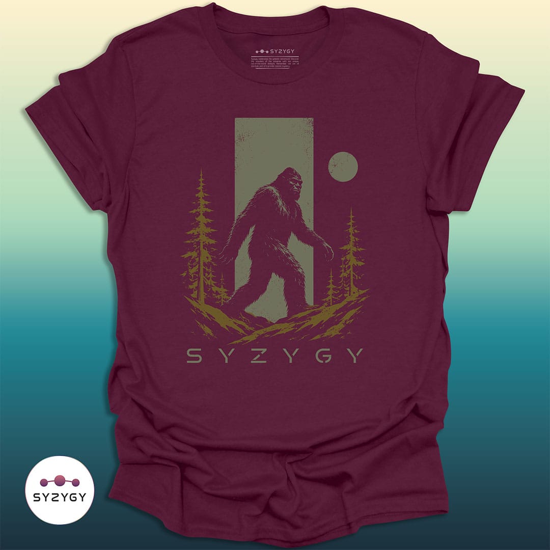 Syzygy Supply T-Shirt Maroon / S Shadow of the Pines T-shirt Space Aliens UFO Apparel