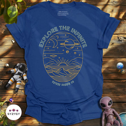 Syzygy Supply T-Shirt Metro Blue / S Explore the Infinite T-shirt Space Aliens UFO Apparel