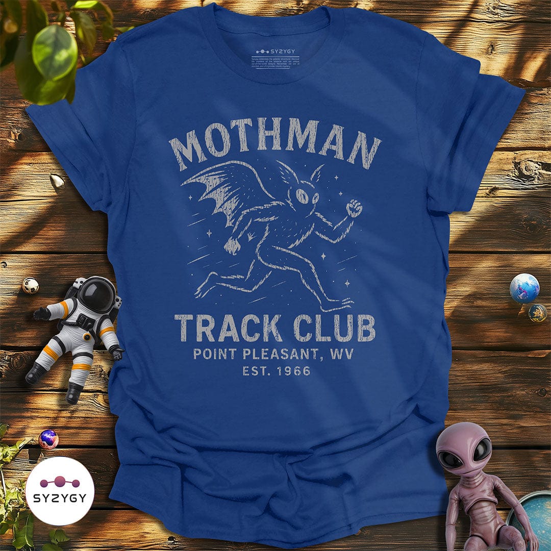 Syzygy Supply T-Shirt Metro Blue / S Mothman Track Club T-shirt Space Aliens UFO Apparel