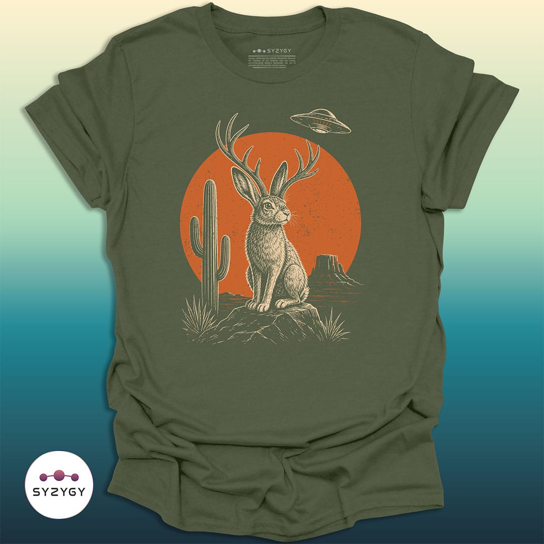Syzygy Supply T-Shirt Military Green / S Jackalope Witness T-shirt Space Aliens UFO Apparel