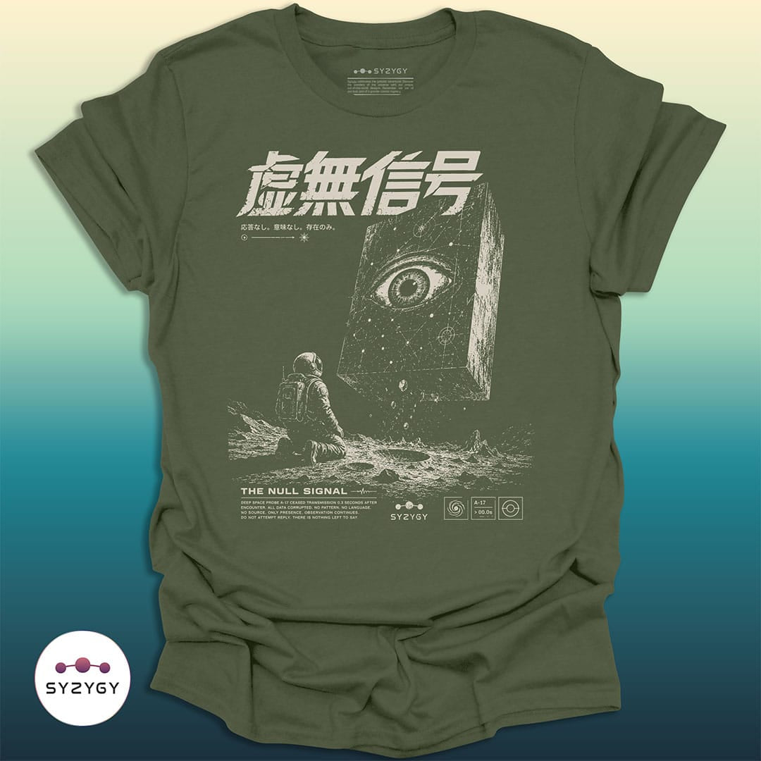 Syzygy Supply T-Shirt Military Green / S Null Signal T-shirt Space Aliens UFO Apparel