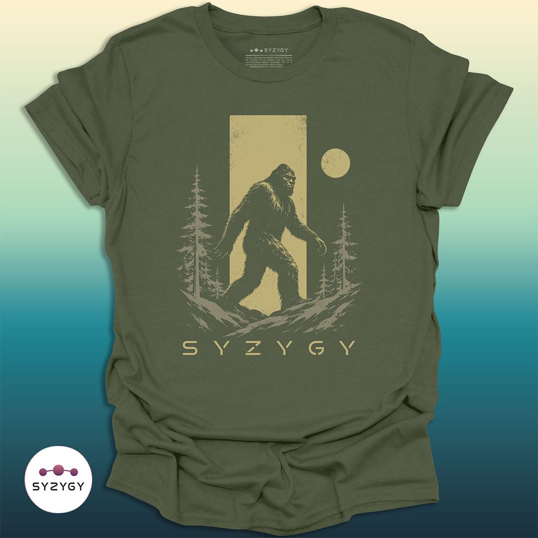 Syzygy Supply T-Shirt Military Green / S Shadow of the Pines T-shirt Space Aliens UFO Apparel