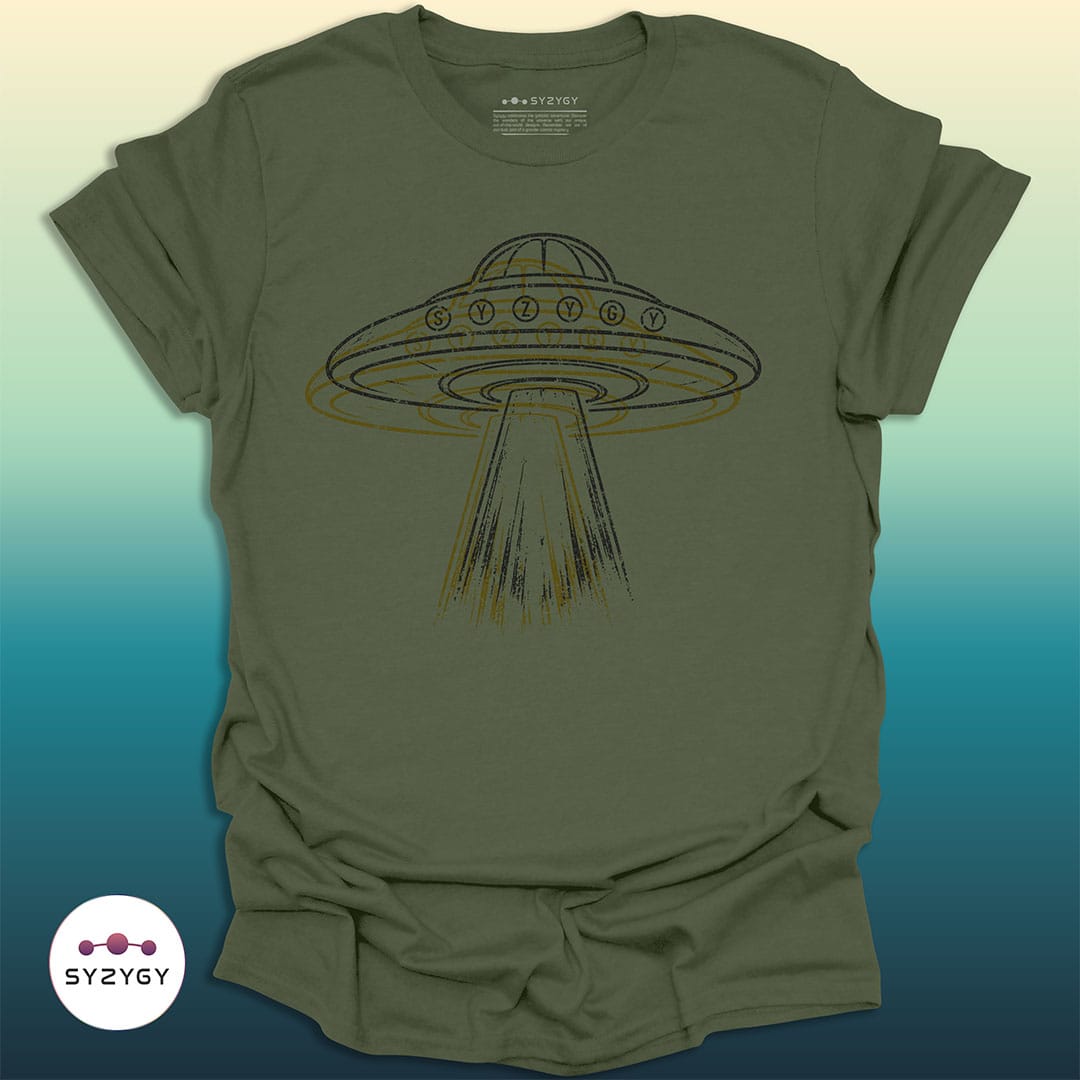 Syzygy Supply T-Shirt Military Green / S Static Saucer T-shirt Space Aliens UFO Apparel