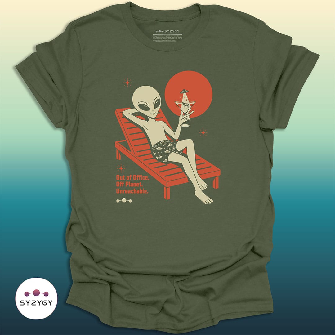 Syzygy Supply T-Shirt Military Green / S Unreachable T-shirt Space Aliens UFO Apparel