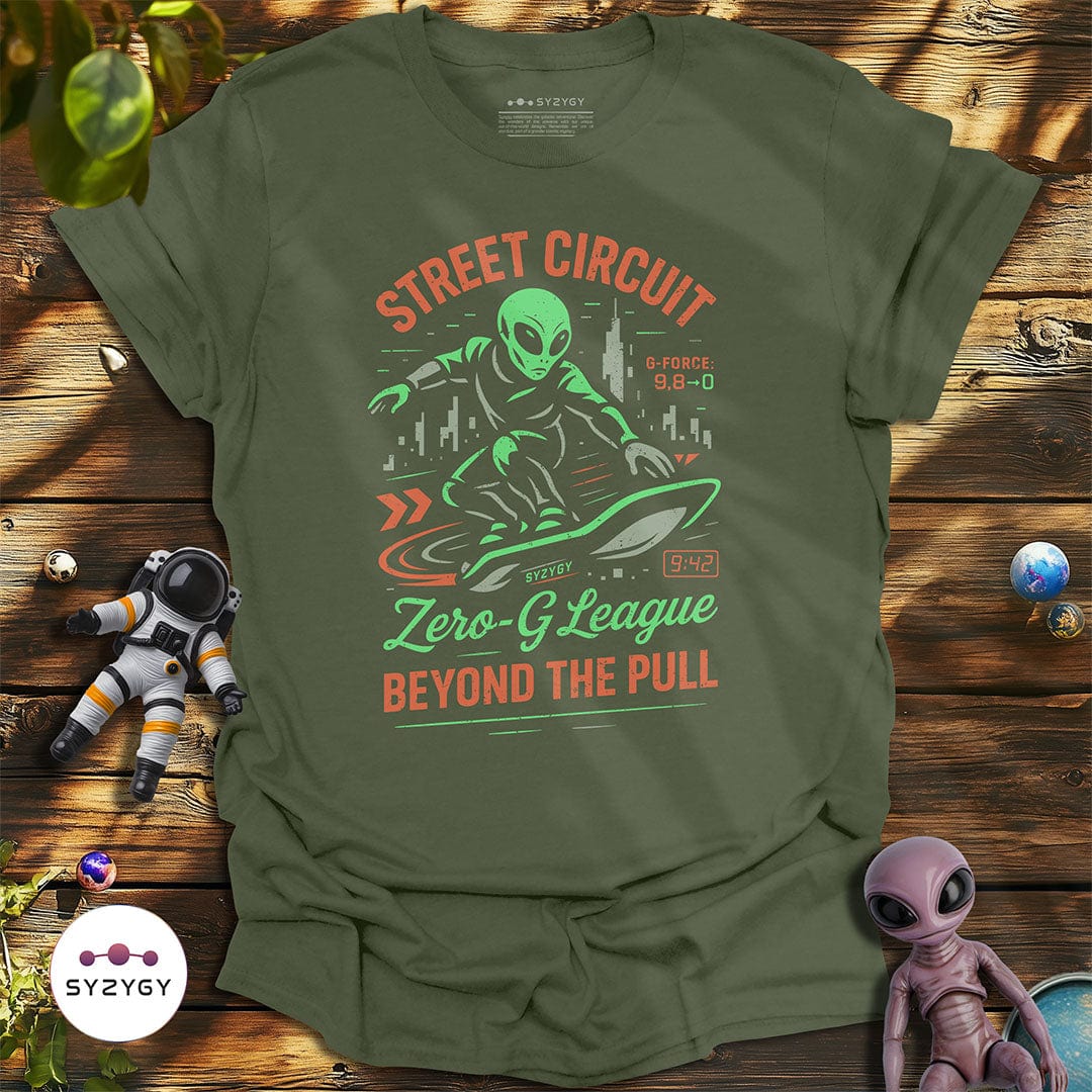 Syzygy Supply T-Shirt Military Green / S Zero-G League T-shirt Space Aliens UFO Apparel